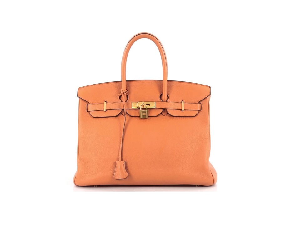 Hermes Handbag Birkin Clemence 35 Orange