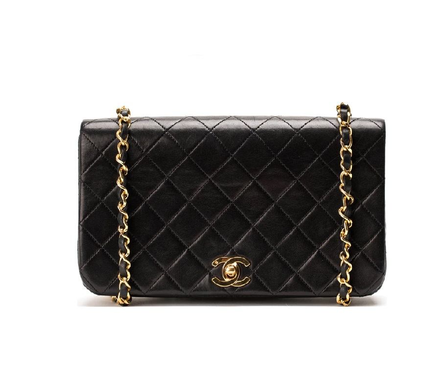 Chanel Vintage Full Flap Quilted Small Black