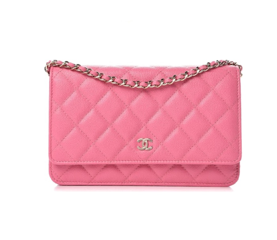 Chanel Caviar Wallet On Chain Caviar WOC Pink