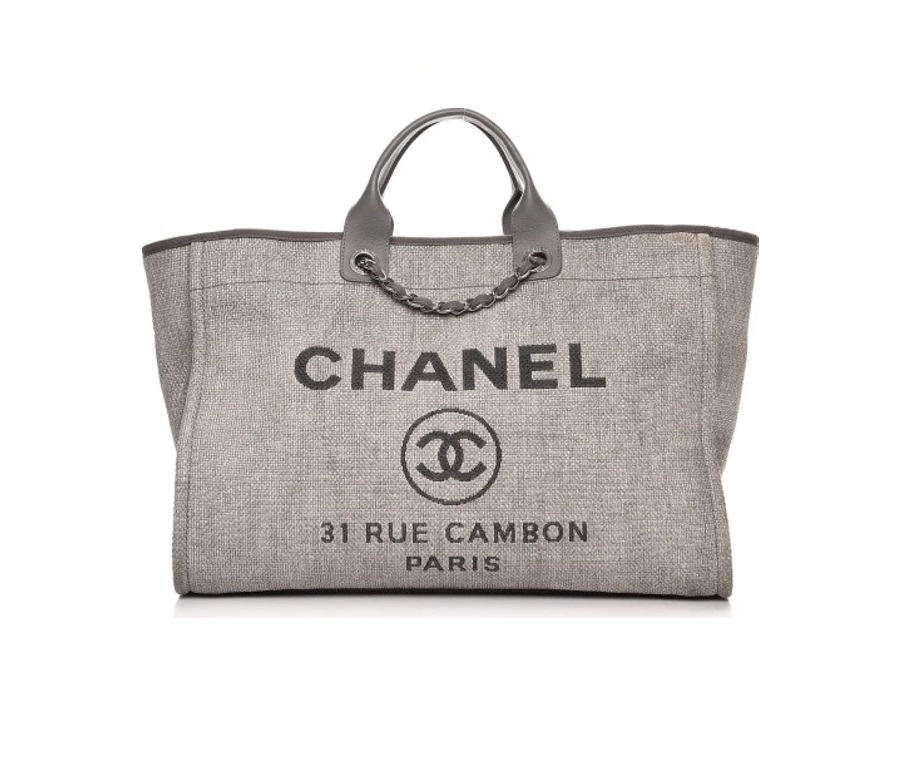 Chanel Deauville Tote Large Grey