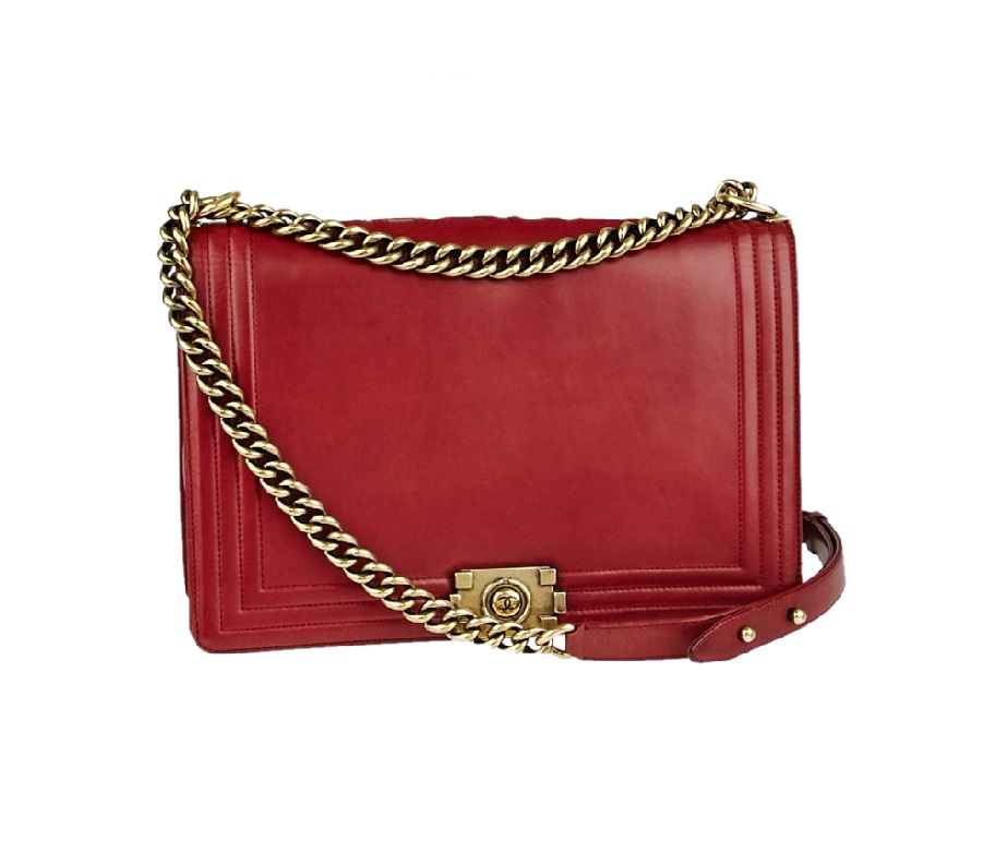 Chanel Boy Flap Large Red