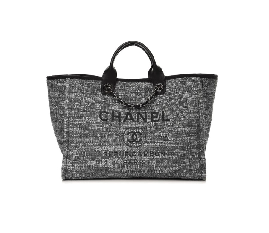 Chanel Deauville Tote Large Charcoal