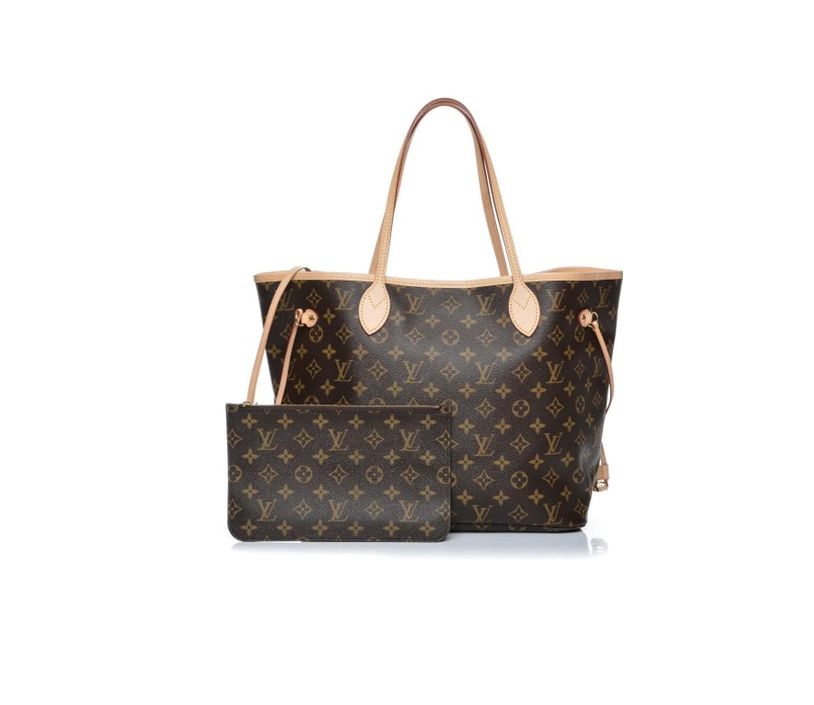 Louis Vuitton Neverfull Nm Monogram MM (With Pouch) Brown