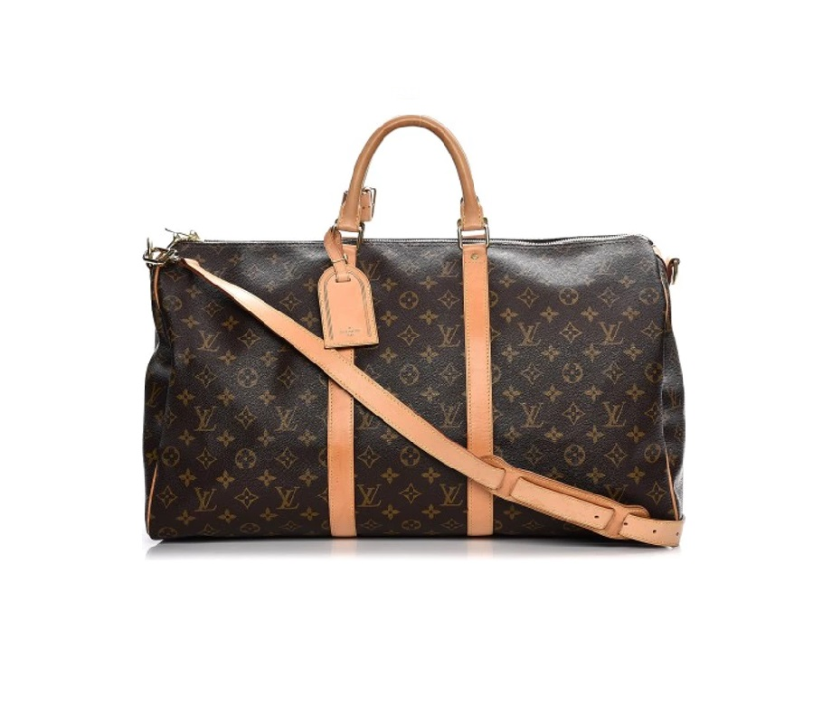 Louis Vuitton Keepall Bandouliere Monogram 50 Brown