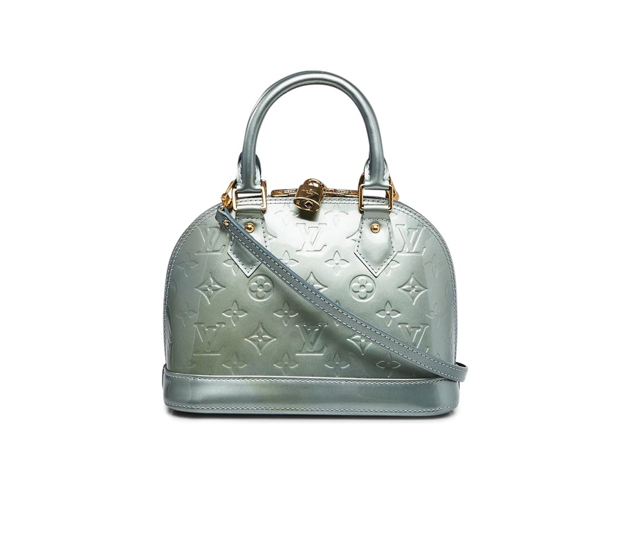 Louis Vuitton Alma Monogram Vernis With Accessories BB Givre