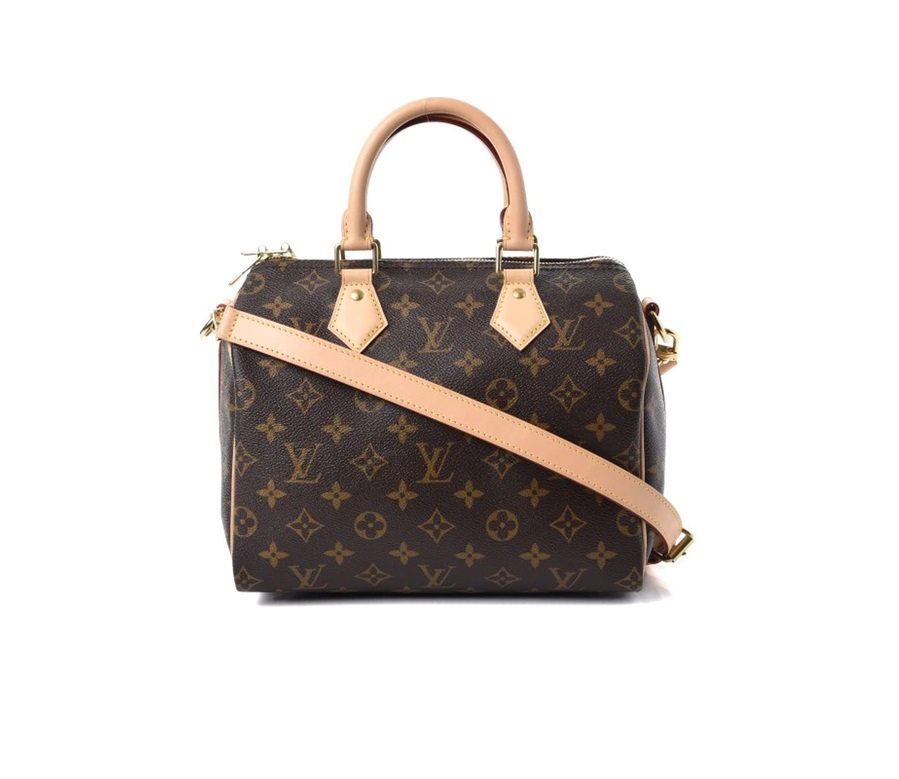 Louis Vuitton Speedy Bandouliere Monogram With Accessories 25 Brown