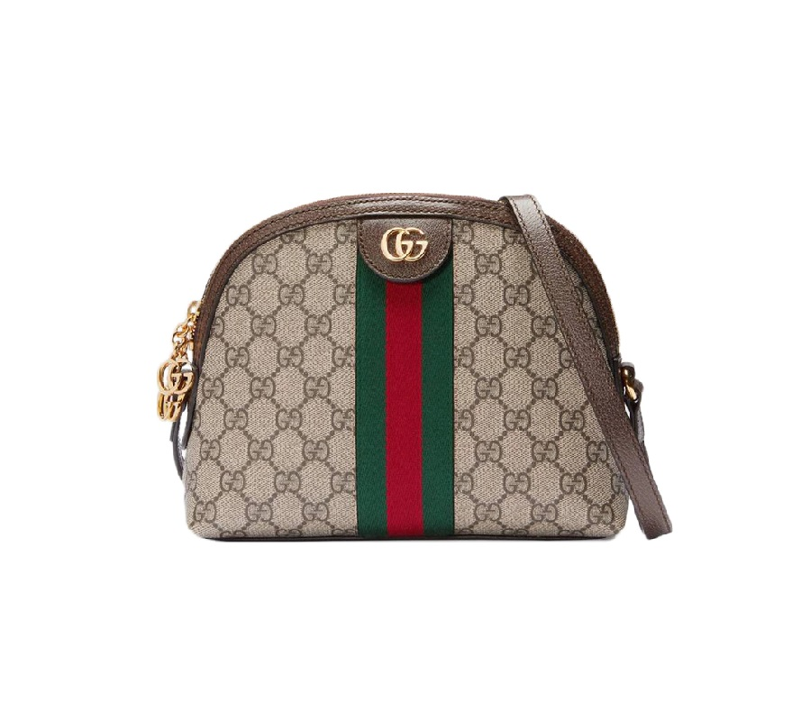 Gucci Ophidia GG Web Shoulder Small Beige