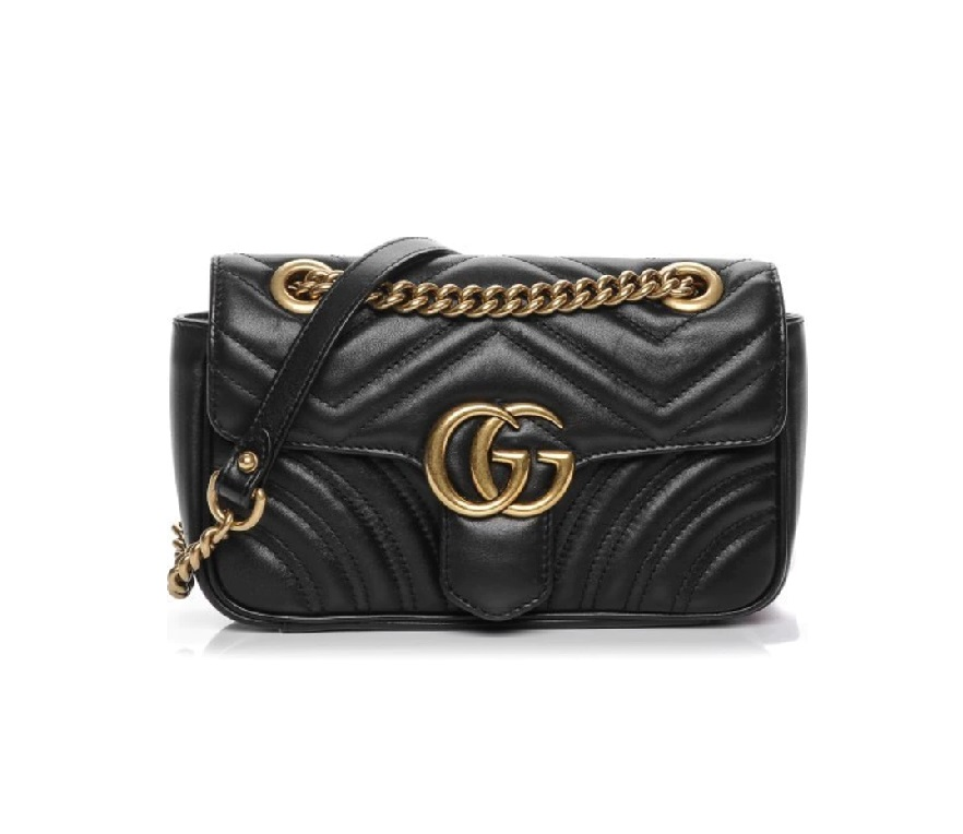 Gucci Marmont Shoulder Matelasse GG Mini Black