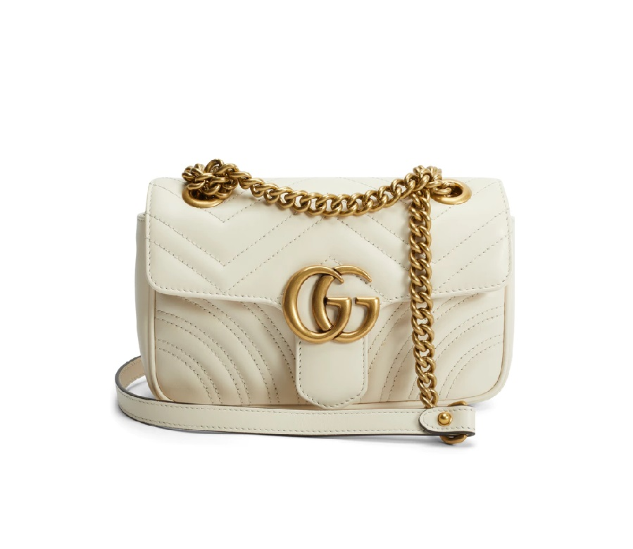 Gucci Shoulder Bag Marmont Matelasse Mini White