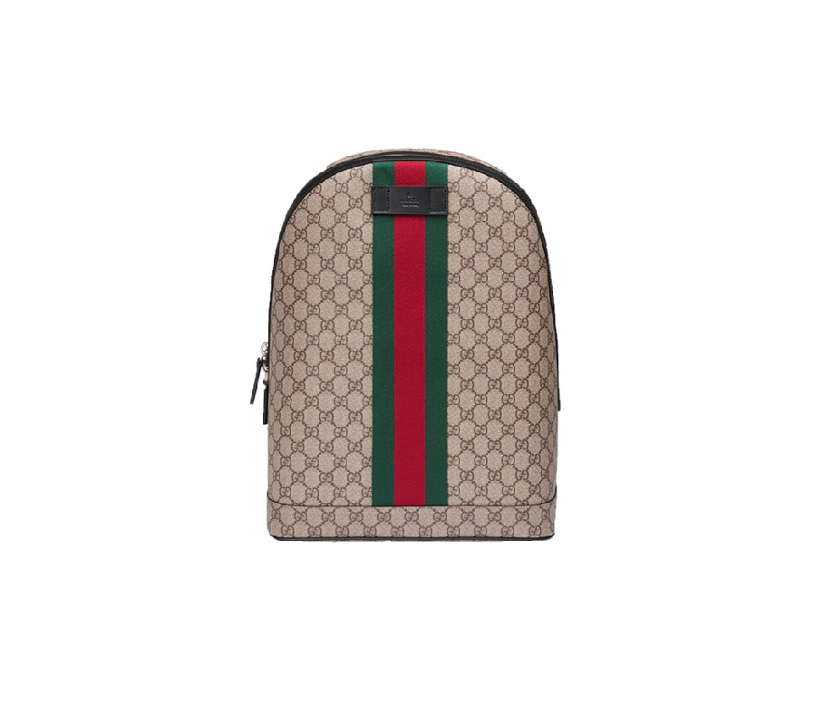 Gucci Backpack Zip Top GG Supreme Web Detail