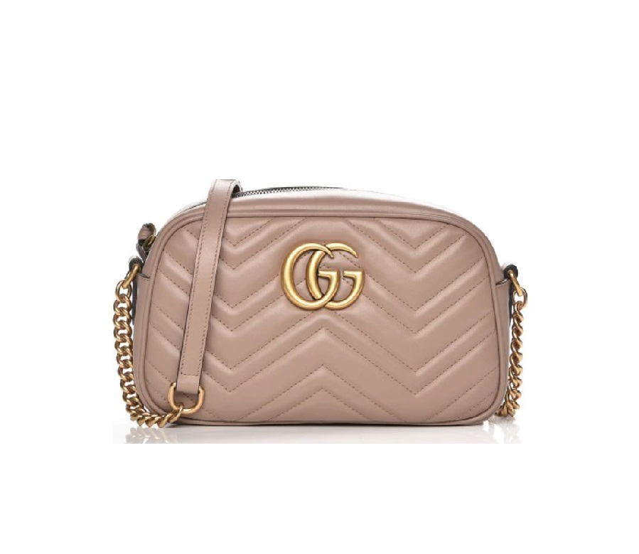 Gucci Marmont Camera Bag Matelasse GG Small Dusty Pink