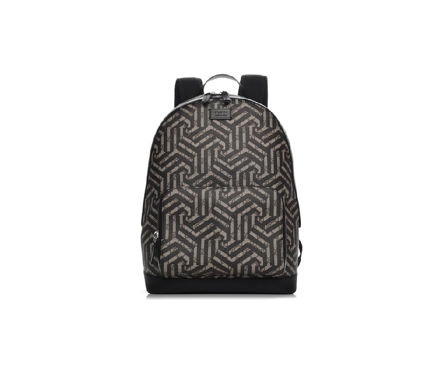 Gucci Front Pocket Backpack Caleido Print GG Supreme Medium Nero Black