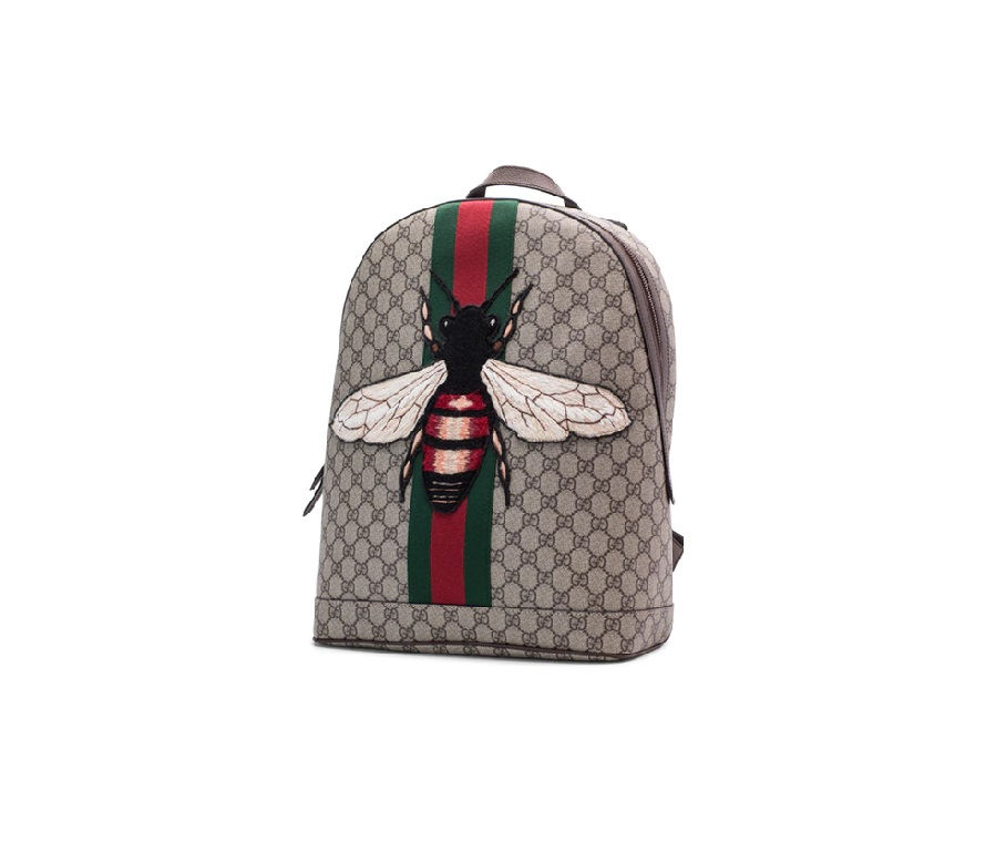 Gucci Animalier Web Backpack Monogram GG Supreme Stitched