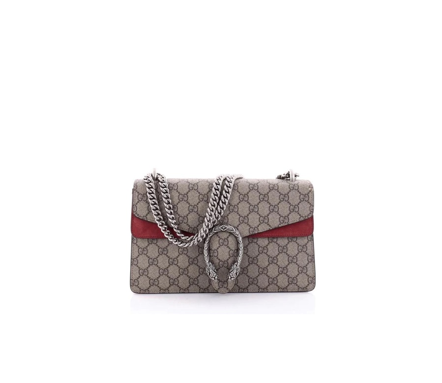 Gucci Dionysus Handbag Monogram GG Small Taupe/Red