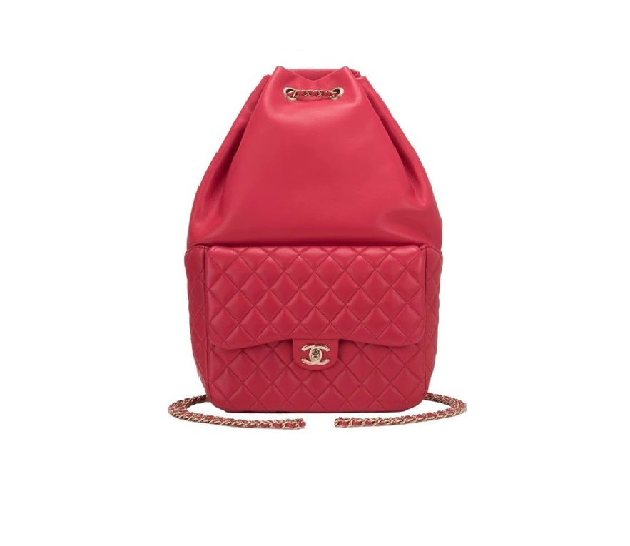 Chanel In Seoul Backpack Quilted Red