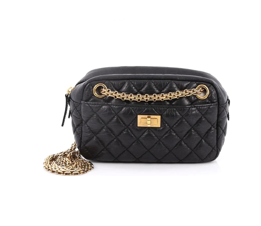 Chanel Reissue Camera Bag Quilted Diamond Small Black