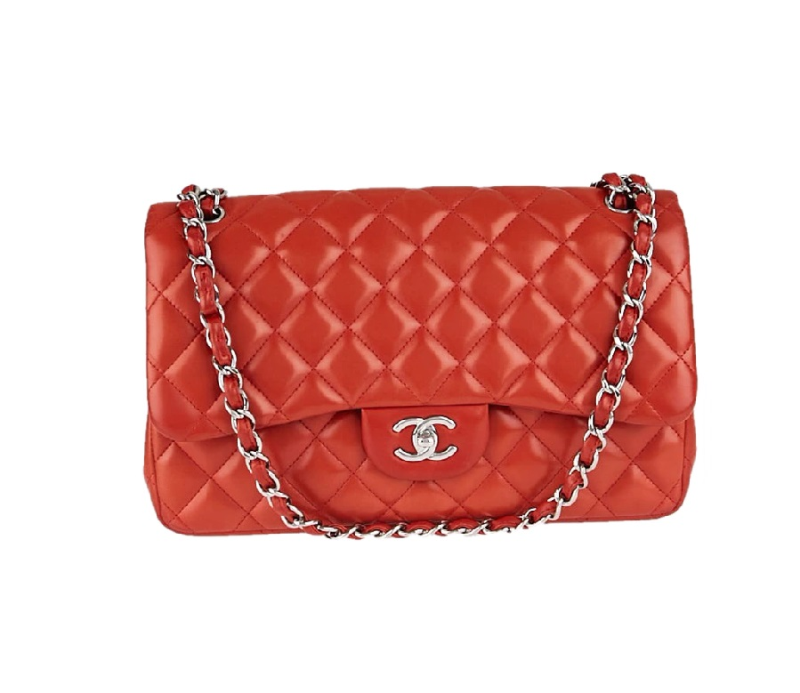Chanel Classic Double Flap Quilted Jumbo Red