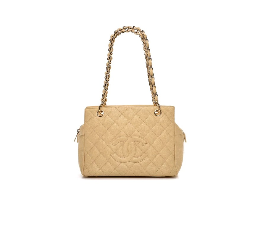 Chanel Timeless Tote Quilted Diamond Petit Beige