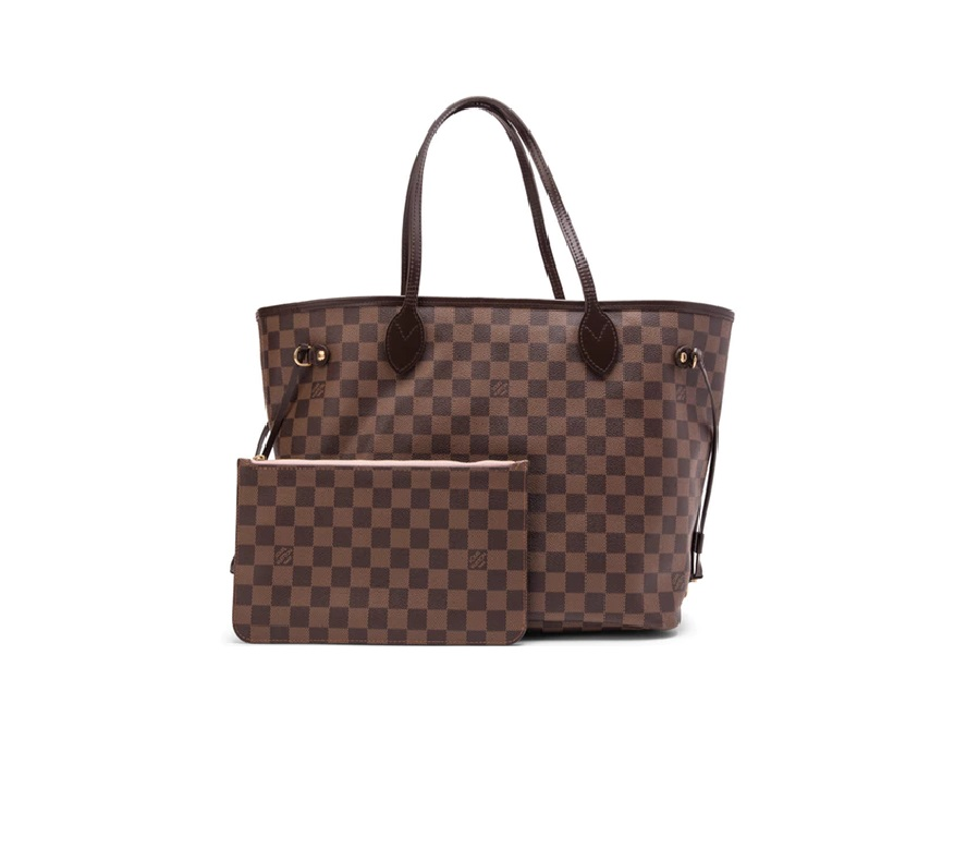 Louis Vuitton Neverfull NM Damier Ebene MM (With Pouch) Brown/Pink