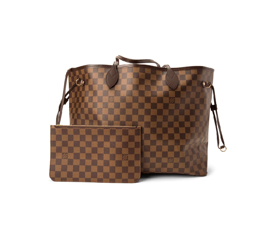Louis Vuitton Neverfull Nm Damier Ebene GM (With Pouch) Brown