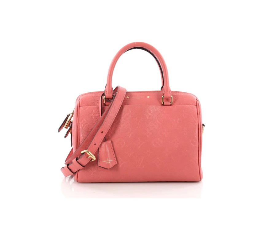 Louis Vuitton Speedy Bandouliere NM Monogram Empreinte With Accessories 25 Pink