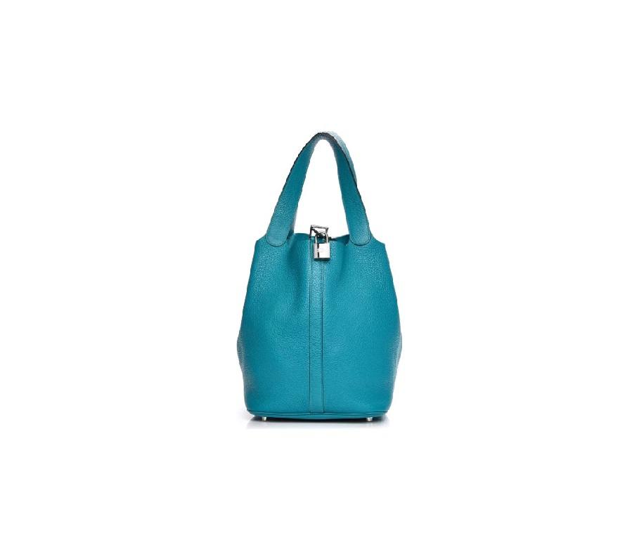 Hermes Picotin Lock Taurilllon Clemence 26 Turquoise