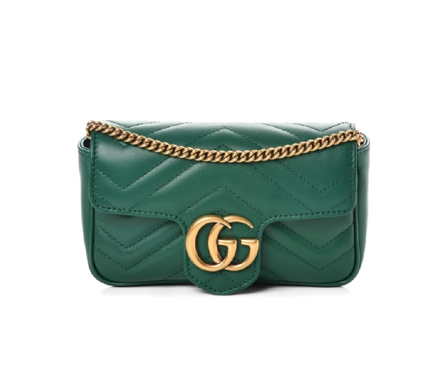 Gucci Marmont Matelasse GG Super Mini Emerald Green