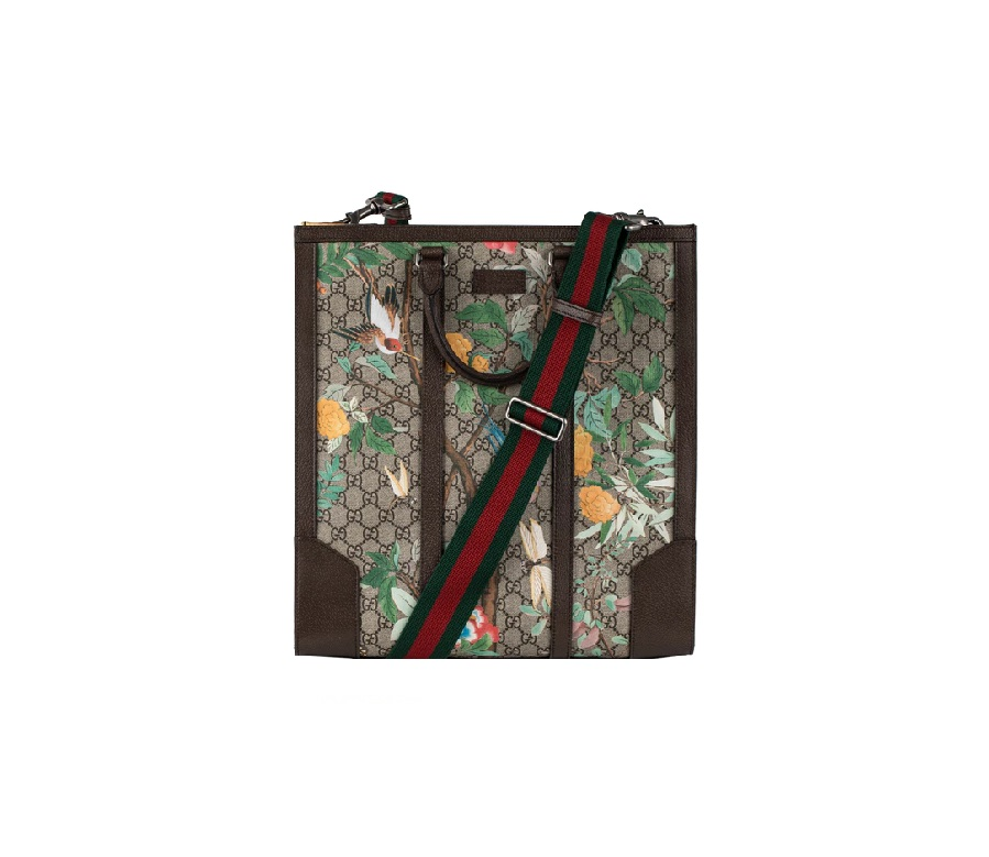 Gucci Convertible Tote Monogram GG Tian Print Brown/Beige/Green/Red - US