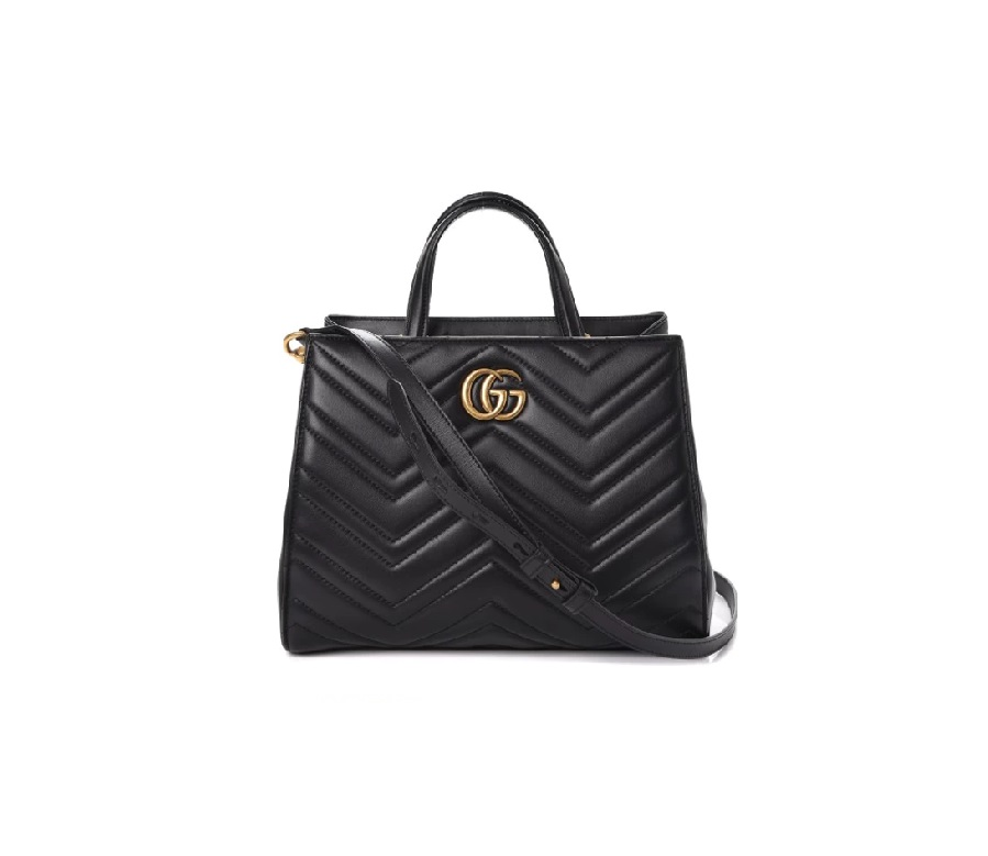 Gucci Marmont Top Handle Matelasse GG Small Black