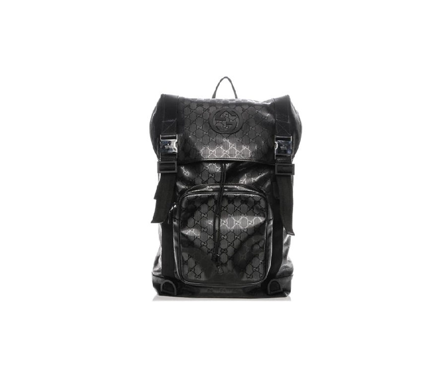 Gucci Interlocking G Backpack GG Imprime Large Black