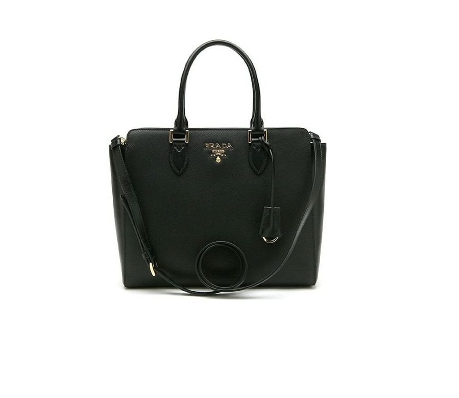 Prada Saffiano Galleria Handbag Black