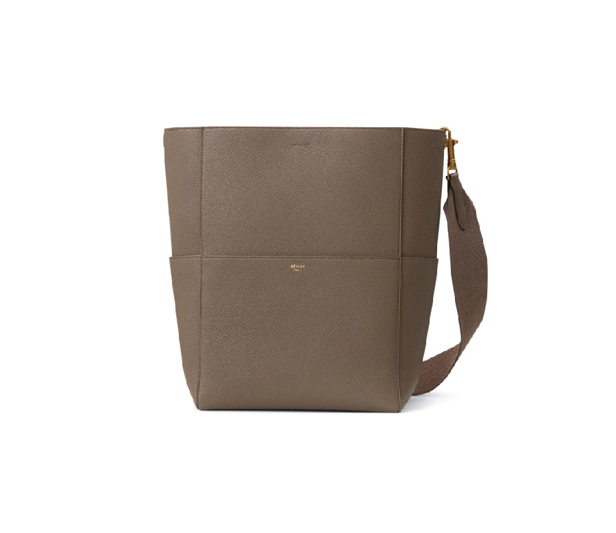 Celine Sangle Bucket Bag Cabas Taupe