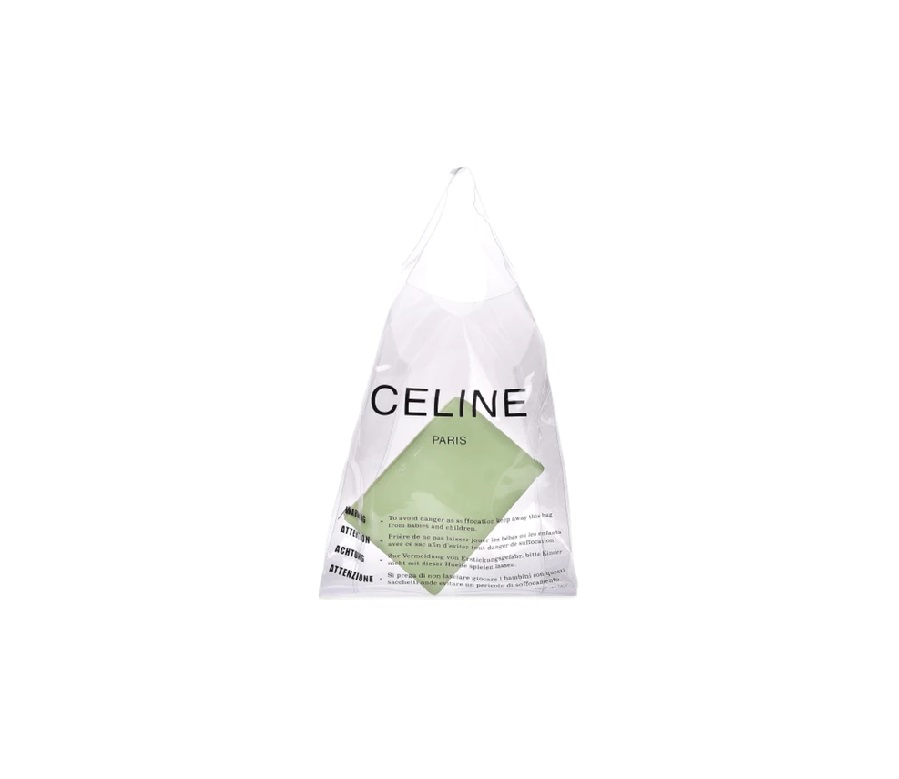 Celine Shopping Bag Plastic (With Pouch) Clear/Green
