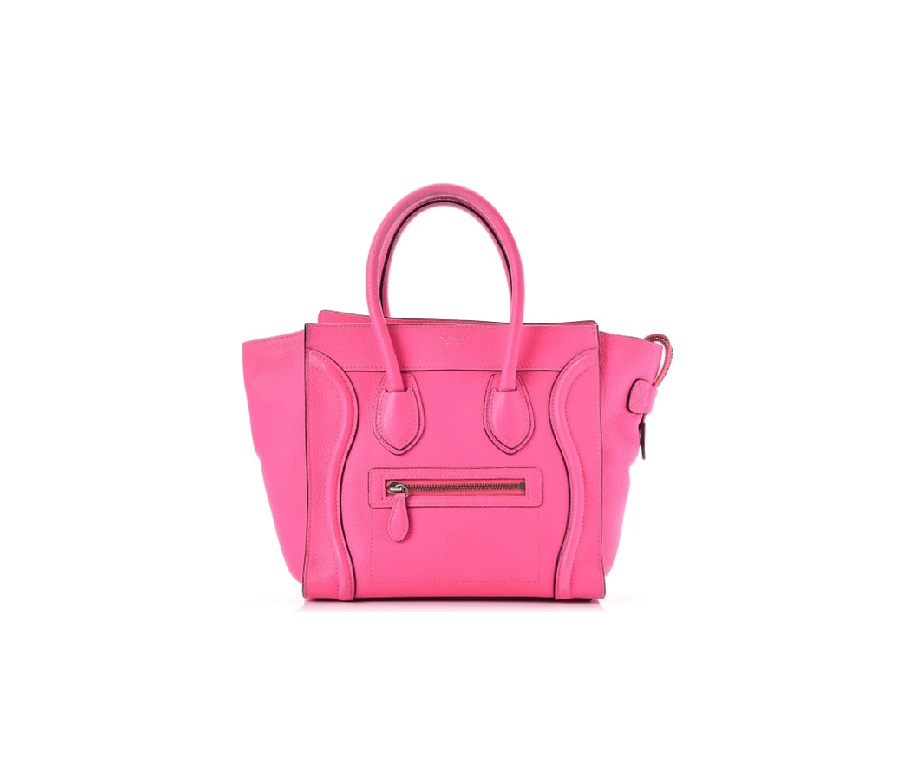 Celine Luggage Micro Fluo Pink