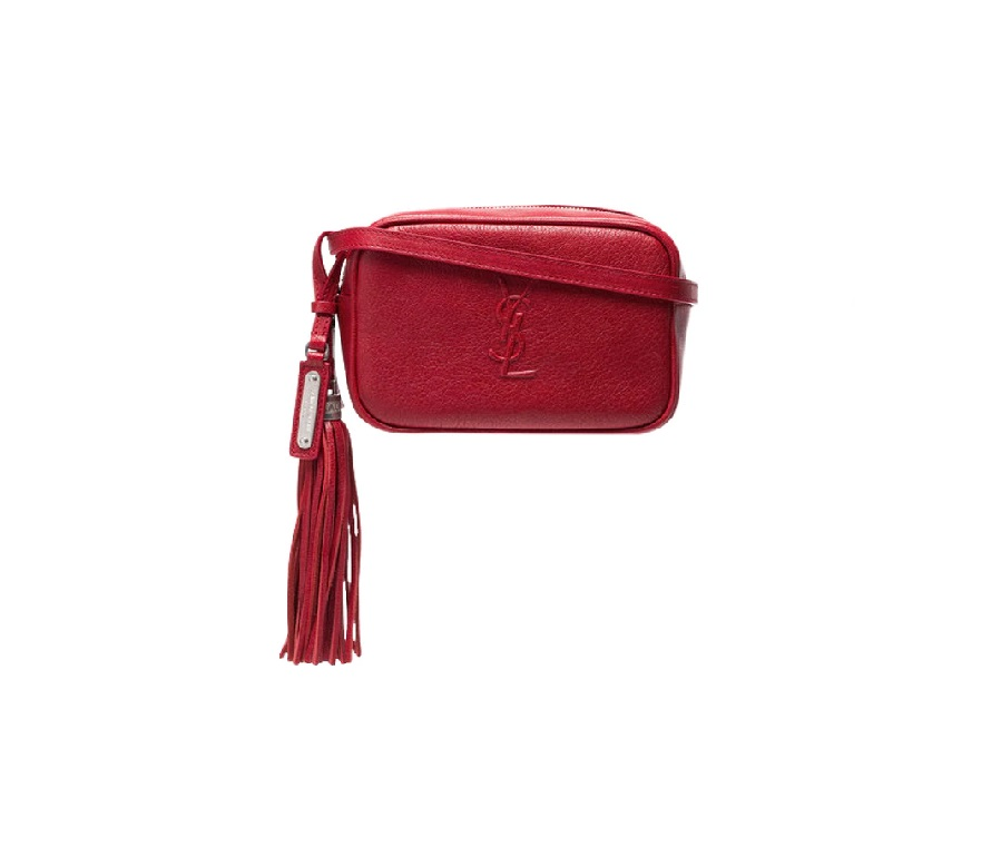 Saint Laurent Lou Monogram Waist Bag Red