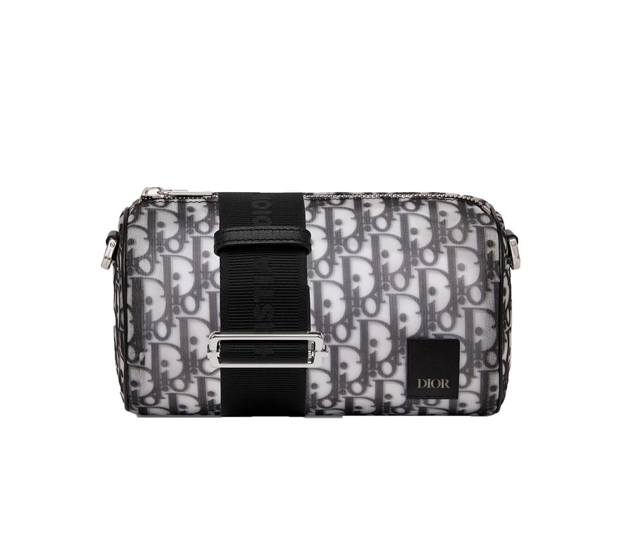 Dior Oblique Roller Shoulder Bag Monogram Black/White