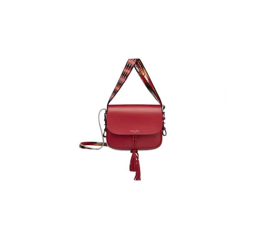 Dior Dioroedo Flap Bag Calfskin Scarlet Red