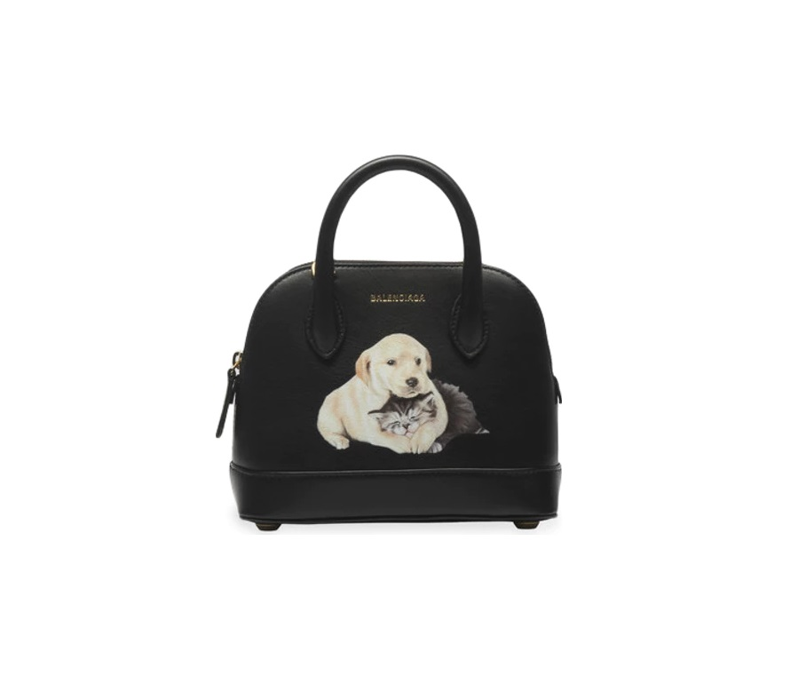 Balenciaga Puppy and Kitten Ville Top Handle XXS Black