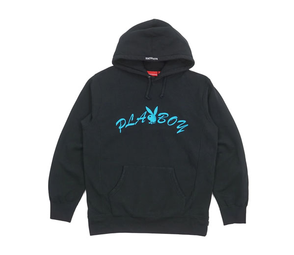 슈프림 플레이보이 후디드 스웻셔츠 블랙 (17SS) / Supreme Playboy Hooded Sweatshirt Black (17SS)