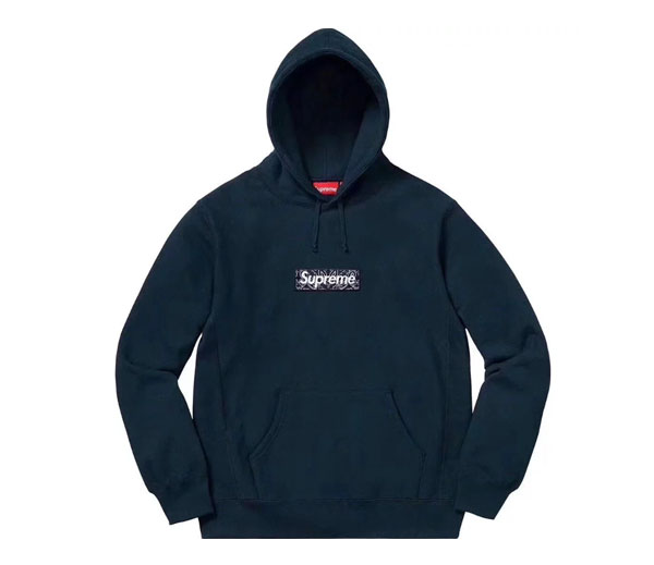 슈프림 반다나 박스 로고 후드 네이비 / Supreme Bandana Box Logo Hooded Sweatshirt Navy