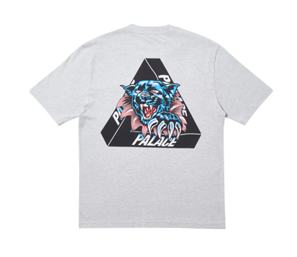 팔라스 립드 티셔츠 그레이 / Palace Ripped T-Shirt Grey Marl