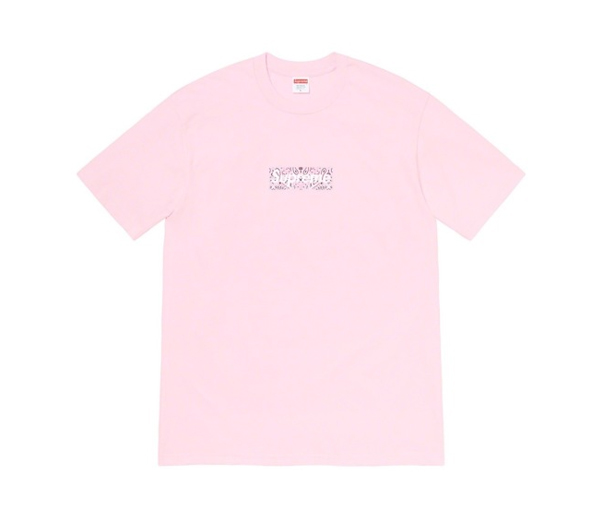 슈프림 반다나 박스로고 티 핑크 / Supreme Bandana Box Logo Tee Light Pink