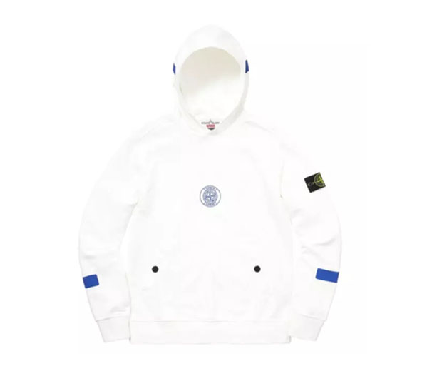 슈프림 스톤 아일랜드 후드 화이트 (17FW) / Supreme Stone Island Hooded Sweatshirt White (17FW)