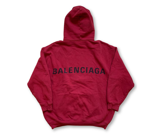 발렌시아가 오버사이즈드 라니 로고 후디 레드 / Balenciaga Oversized Large Logo Hoodie