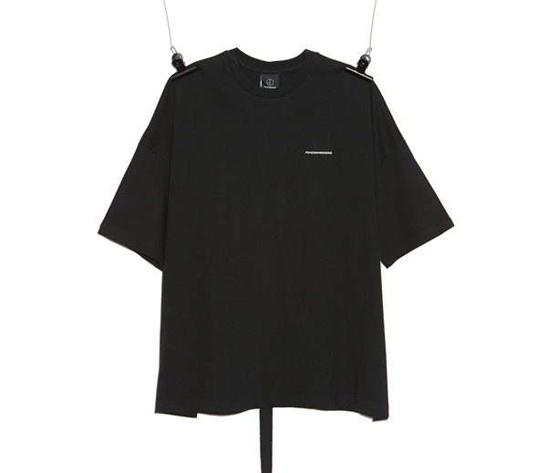 피스마이너스원 코튼 티셔츠 블랙 / PMO COTTON T-SHIRT #1 BLACK