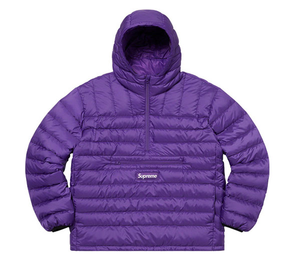 슈프림 마이크로 다운 하프 짚 후드 풀오버 퍼플 / Supreme Micro Down Half Zip Hooded Pullover Purple