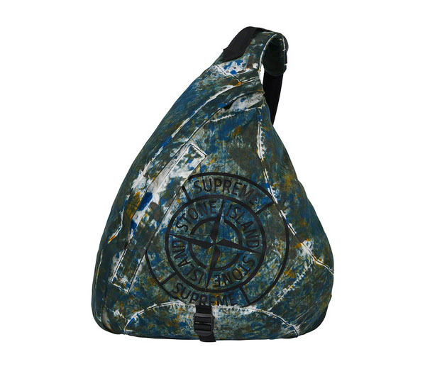 슈프림 X  스톤 아일랜드 페인티드 카모 나일론 숄더 백 다크 틸 / Supreme X Stone Island Painted Camo Nylon Shoulder Bag Dark Teal