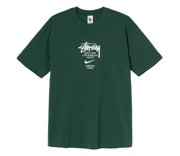 나이키 x 스투시 인터내셔널 티셔츠 그린 / Nike x Stussy International T-Shirt Green