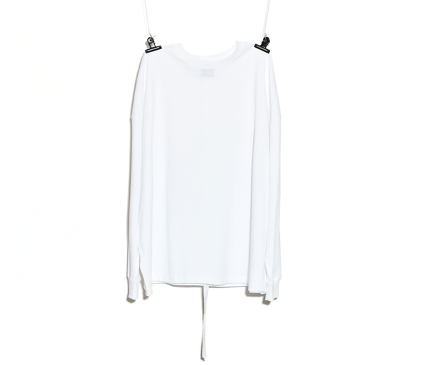 피스마이너스원 롱 슬리브 티셔츠 #1 화이트 / PMO LONG SLEEVE T-SHIRTS #1 WHITE